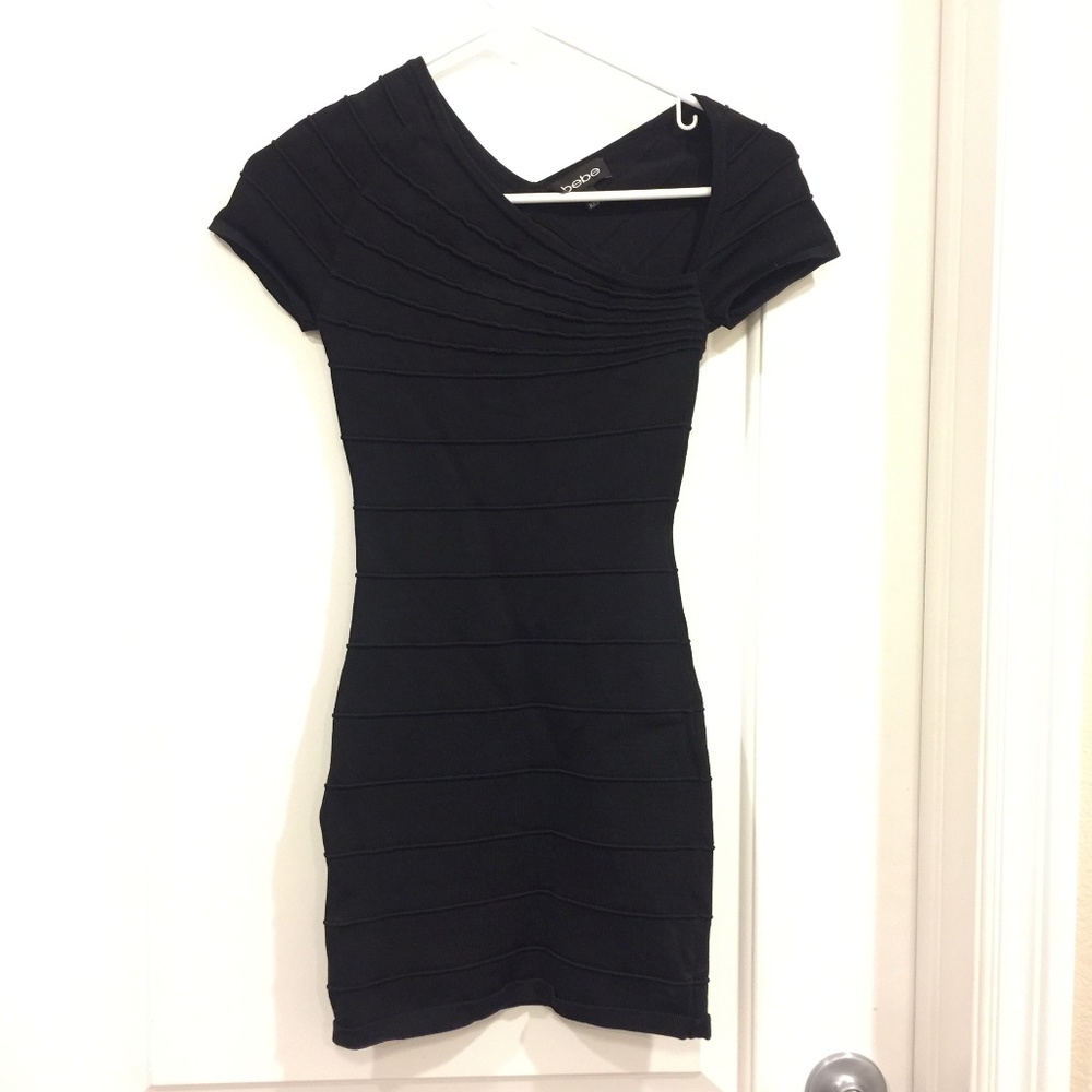 Bebe Off the Shoulder Black Dress Size XXS